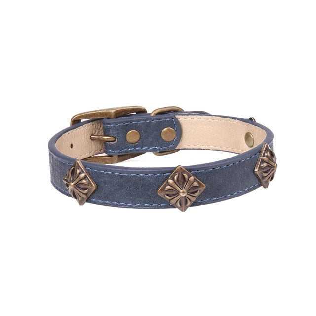 PU Leather Black Pet Dog Collars