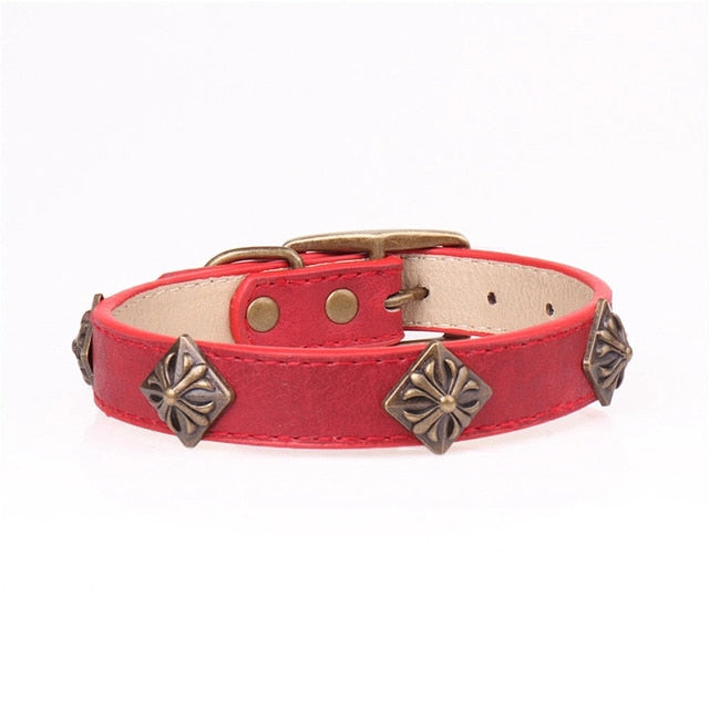 PU Leather Black Pet Dog Collars