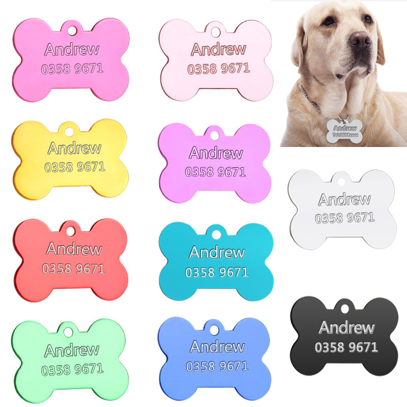 Customized Dogs Collars Harnesses Dog Sheet Personalized Dogs ID Tag Cats Collar Dog Name Phone Pet Product3