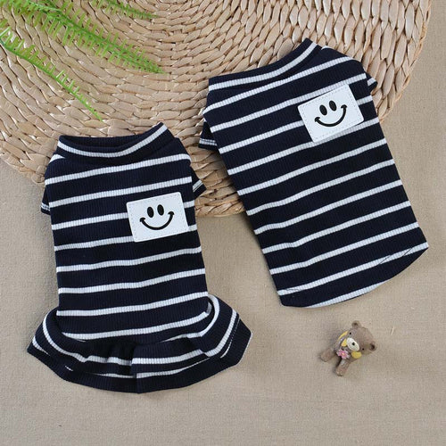 Striped Dog Clothes Summer