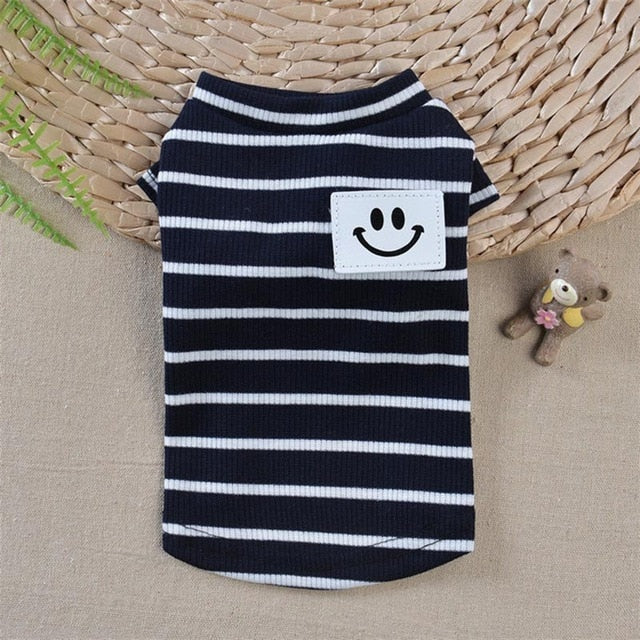 Striped Dog Clothes Summer