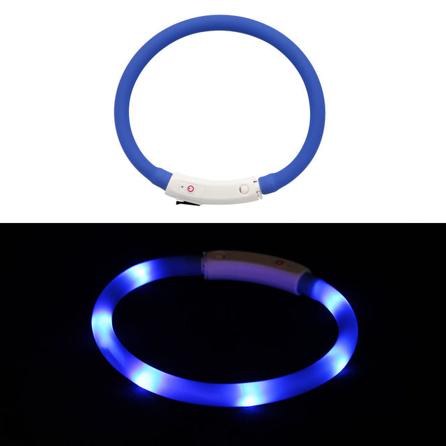 Rechargeable Flashing Night Dog Collars
